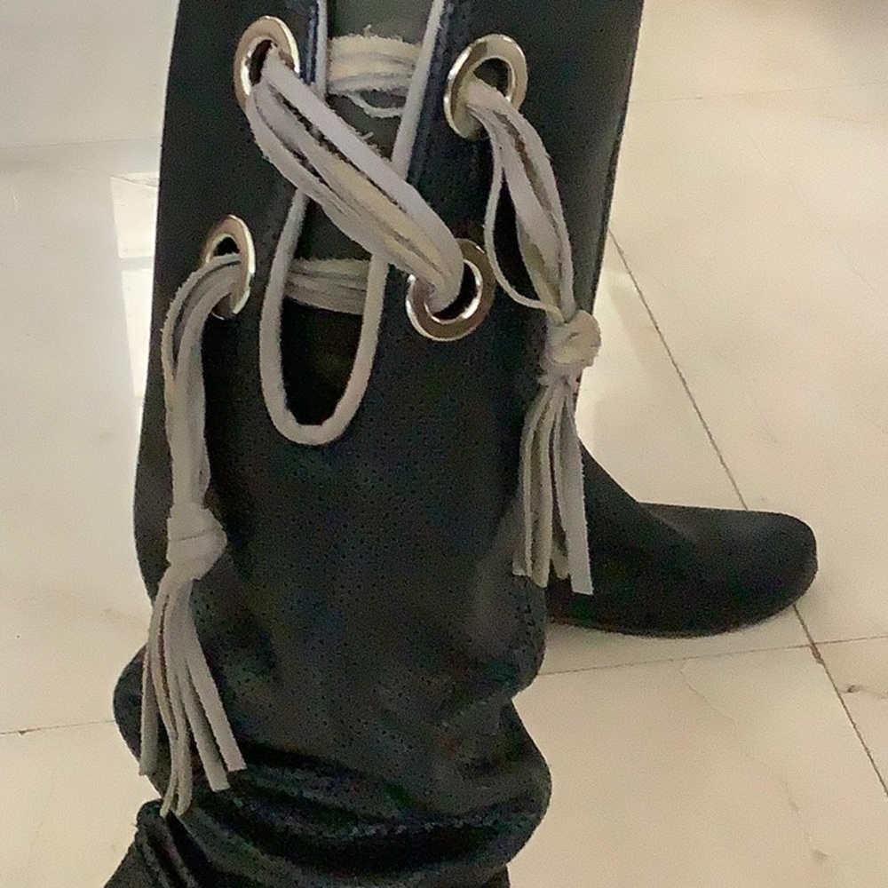 Leather black boots vintage - Picture 7 of 7